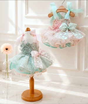 予約販売 Beaded Bloom Dress ※ヘアピン付き XXS-XL 韓国ハンドメイド作家