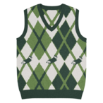 WIGGLE ARGYLE Knit Vest　[T0098]