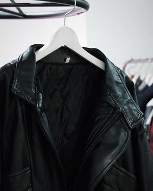 90's LEATHER BLOUSON