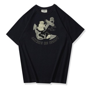 Felix Anchor Sleeping half sleeve round neck cotton t-shirt [3 colors available]