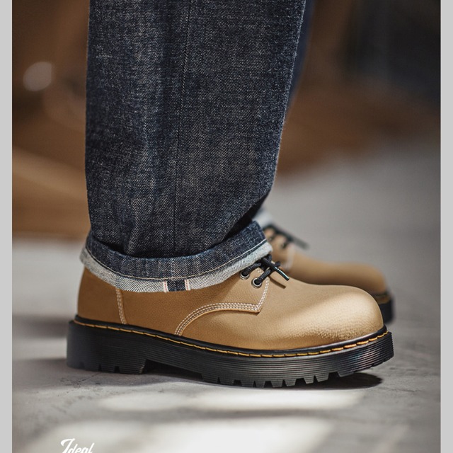 ラウンドトゥ 厚底レースアップブーツ 　G00067