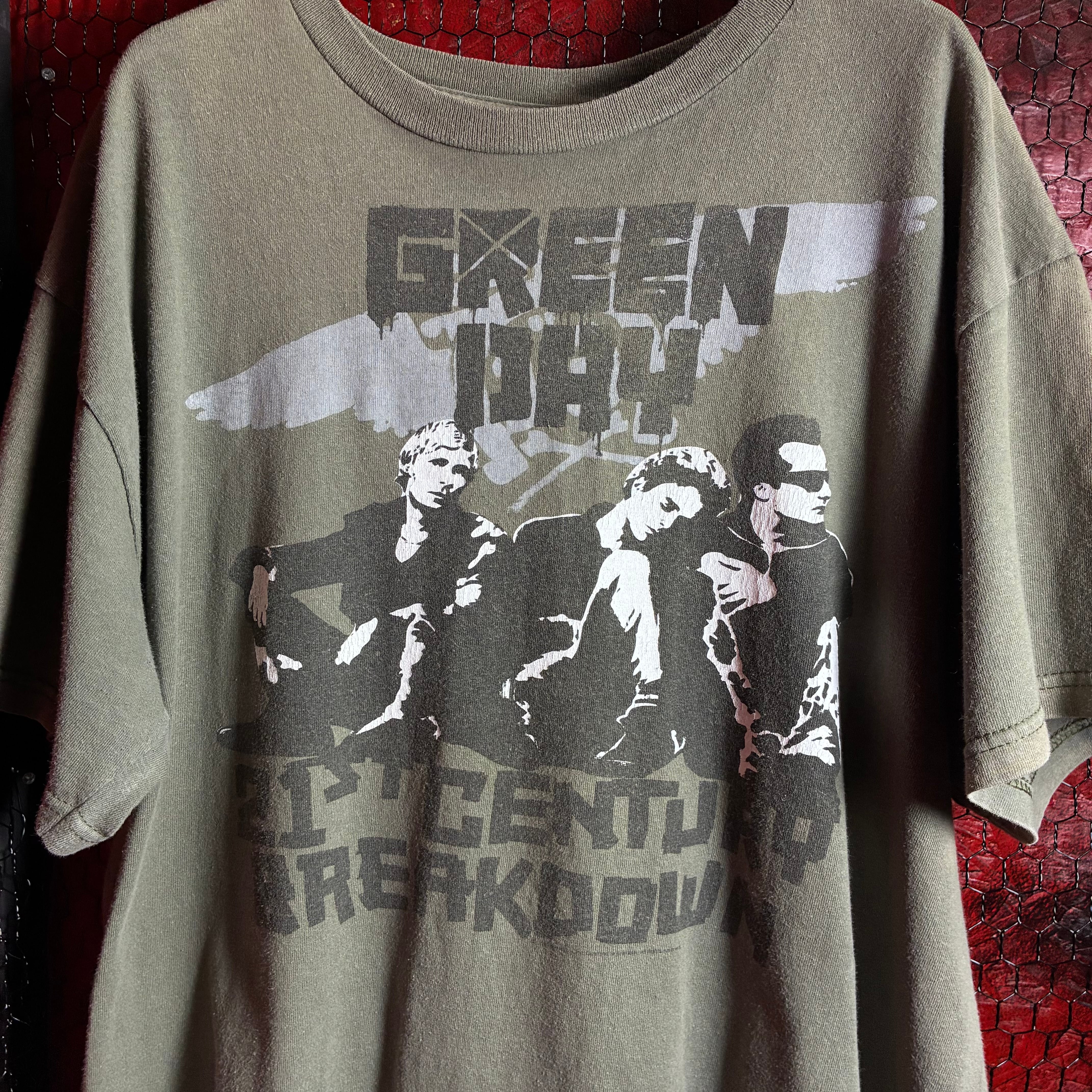 00s MEXICO製 DELTA GREEN DAY バンドTシャツ カーキ | 古着屋 the moon