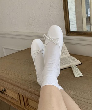 《即納商品》ribbon flat shoes (ivory / beige / silver / black)