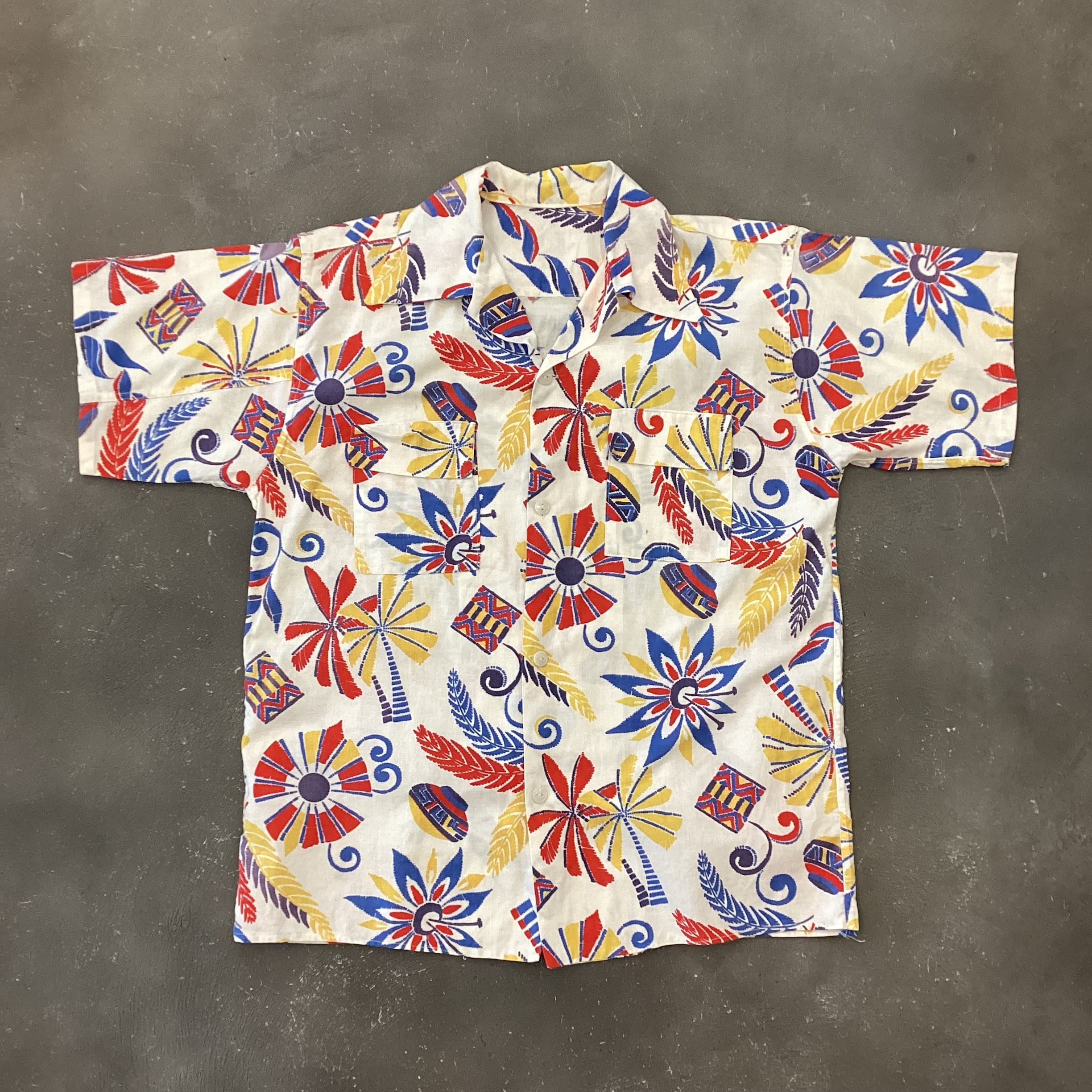 身幅585-5940s vintage HAWAIIAN shirt アロハシャツ ハワイアン