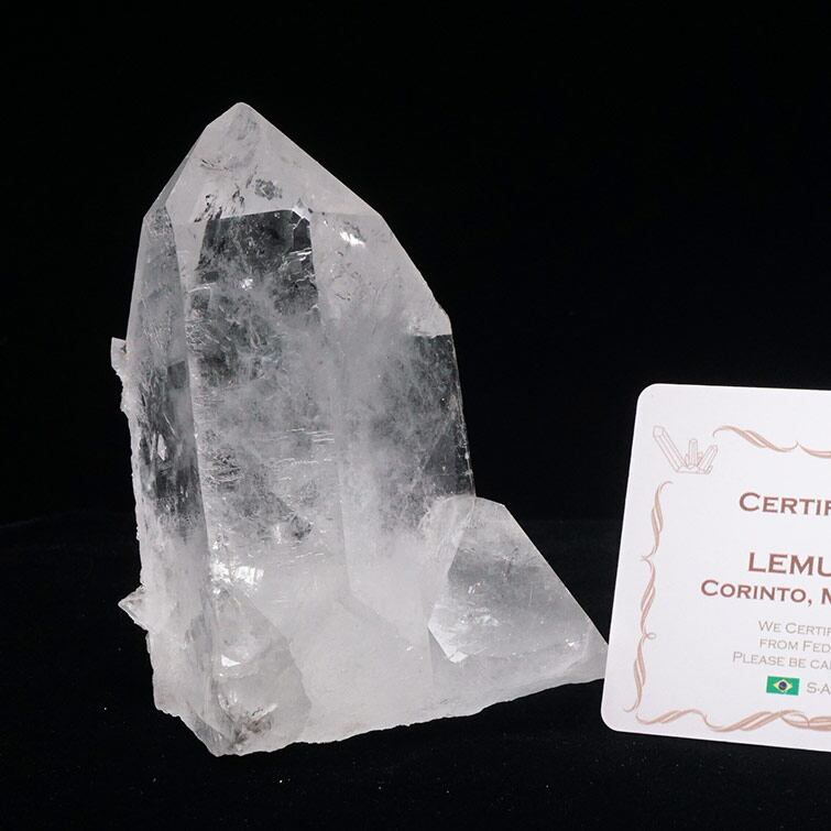 水晶 クラスター 原石 ブラジル ミナスジェライス州 コリント産 レムリアンシード 証明書付属 一点物 282-615