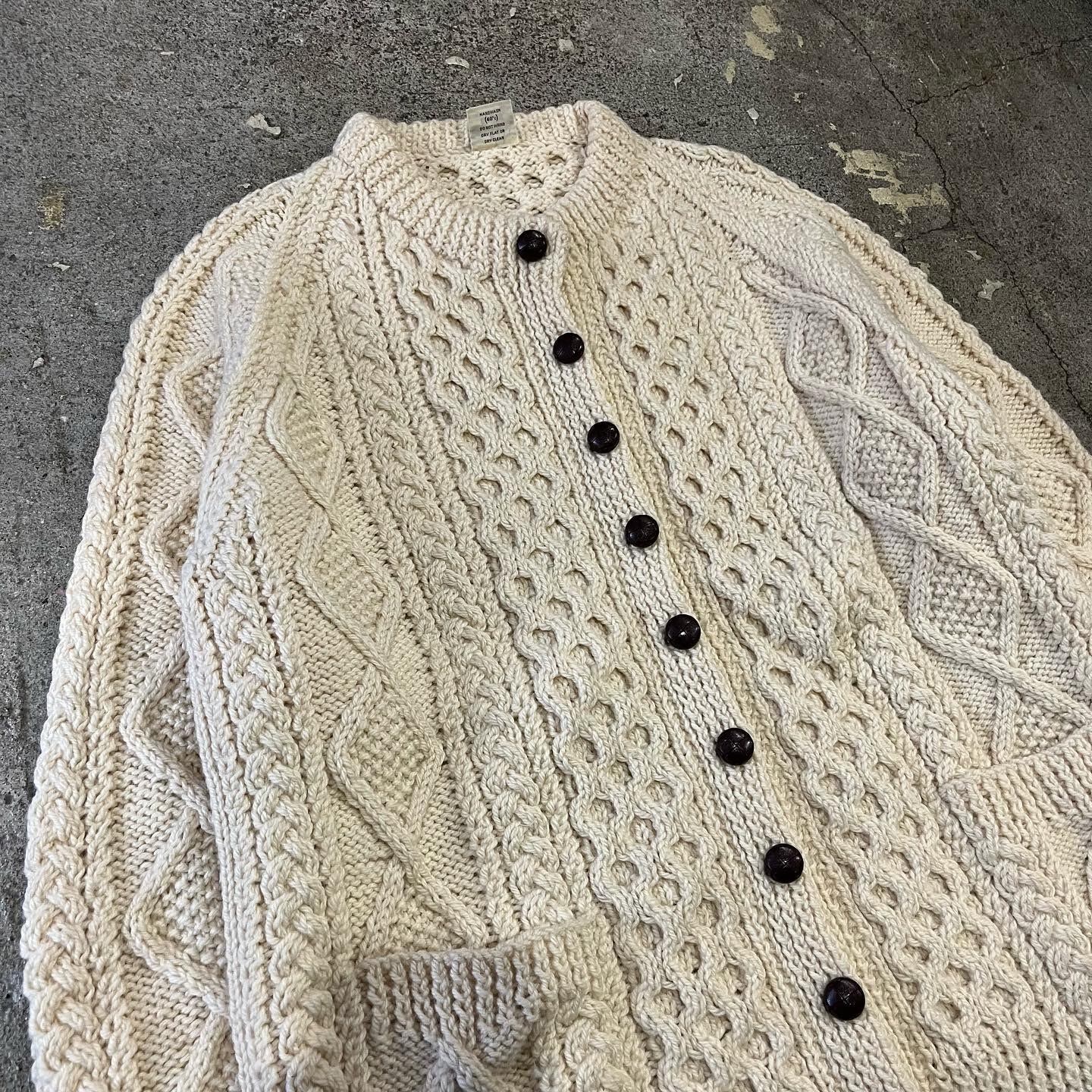 80s Inishowen fisherman knit cardigan | What
