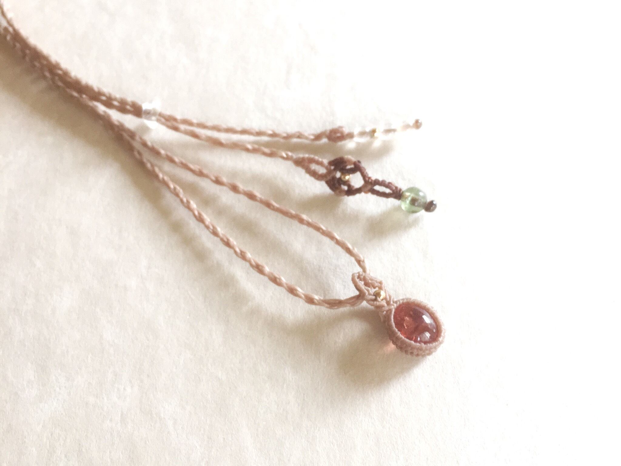 スピネル macrame necklace