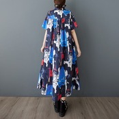 モダンアート風 シャツワンピース  30091