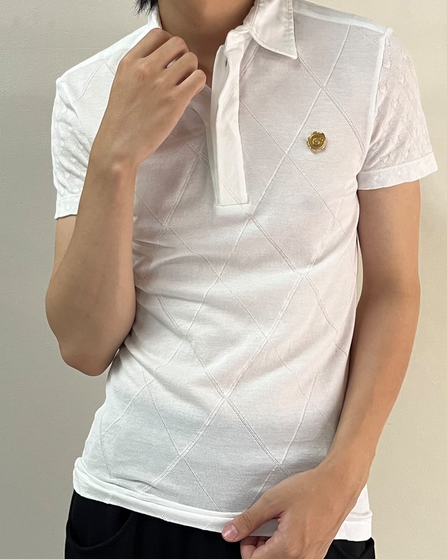 【victor&rolf】argyle design polo shirt