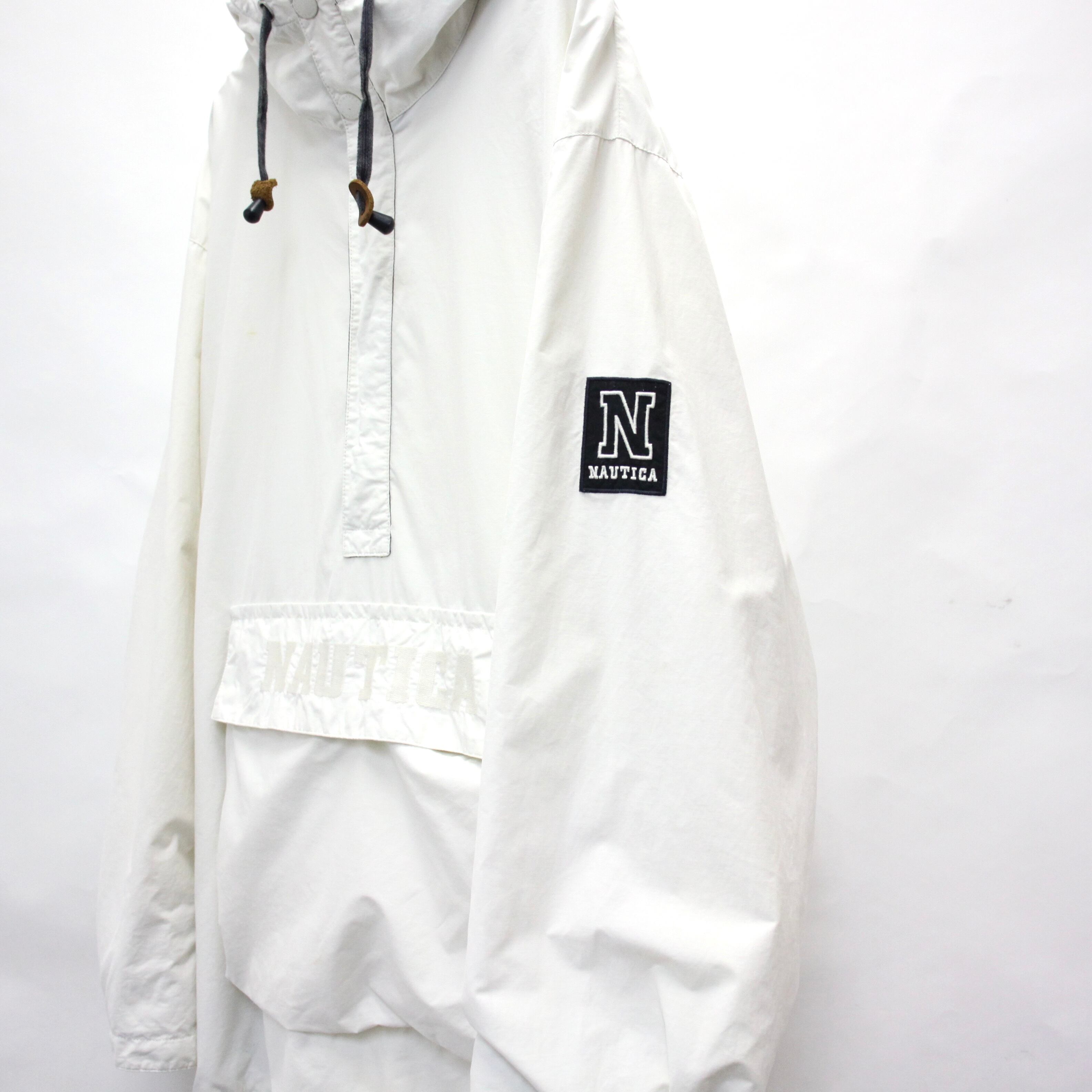 0021 / 1990's nautica cotton/nylon anorak parka ホワイト