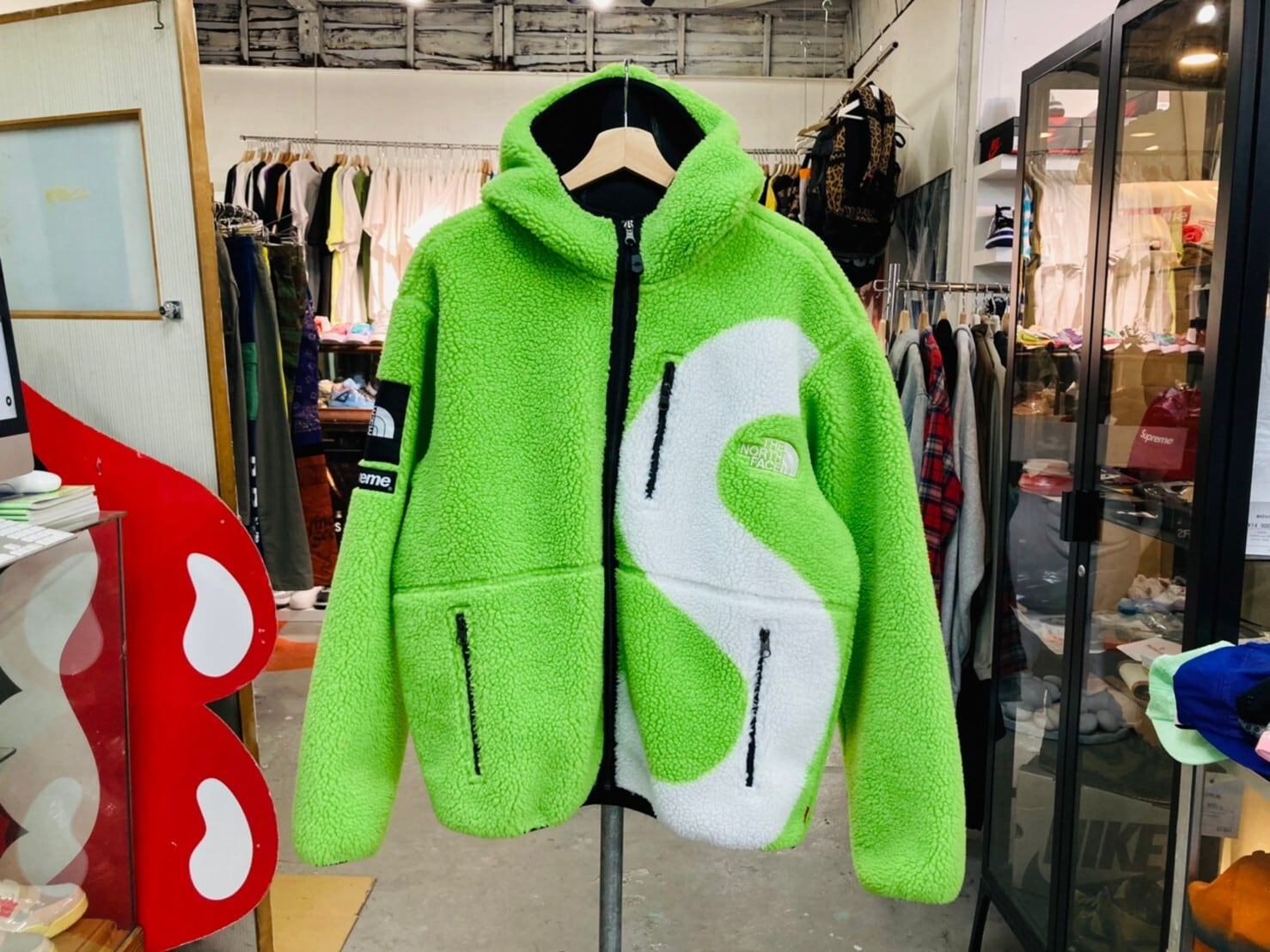 Supreme 20AW × THE NORTH FACE S LOGO HOODED FLEECE JACKET MEDIUM  