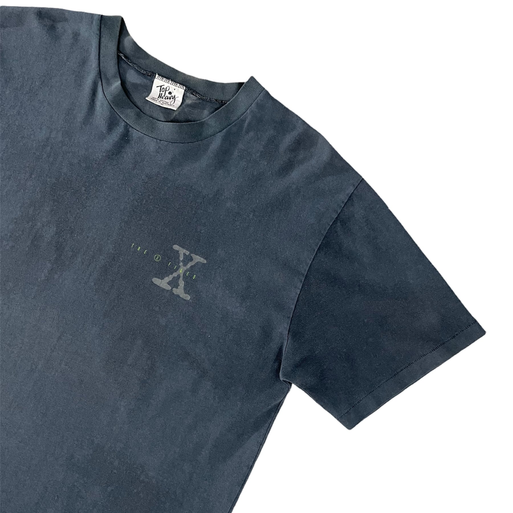 1074. 1990's X file print tee ブラック バックプリント Tシャツ 半袖