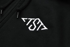 TST EMB ZIP PARKA #BLACK