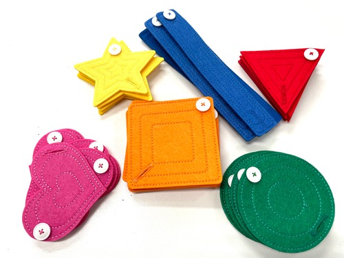 モンテッソーリ教具：ぼたん36　（36枚入り）