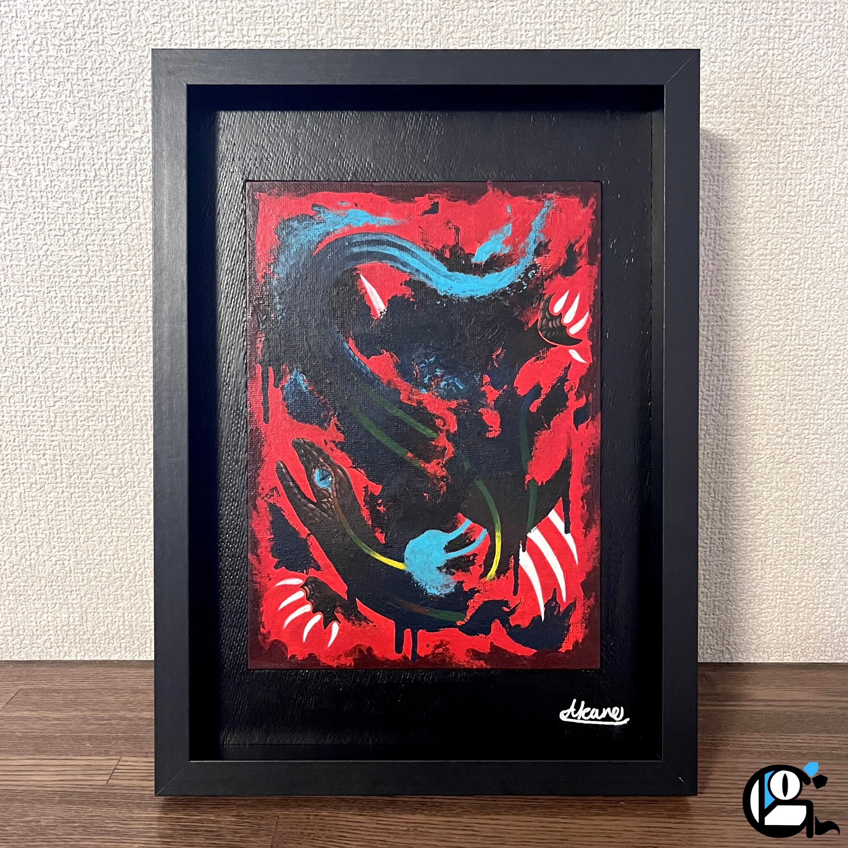 リザーアイズアクリル画 イグアナ | lizaeyes