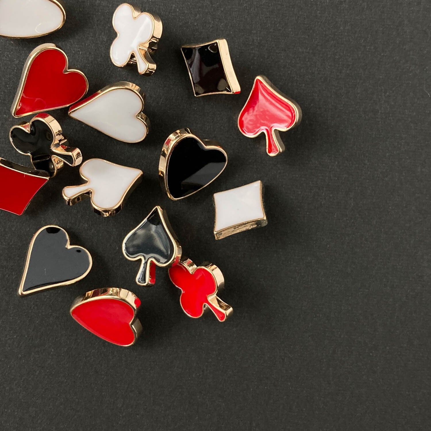 トランプマークのエポカラーボタン（13~15mm） | Dua-アクセサリー