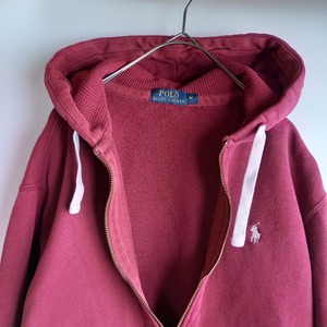 ポロラルフローレン　スウェットフーディー　パーカー　刺繍ロゴ　M
