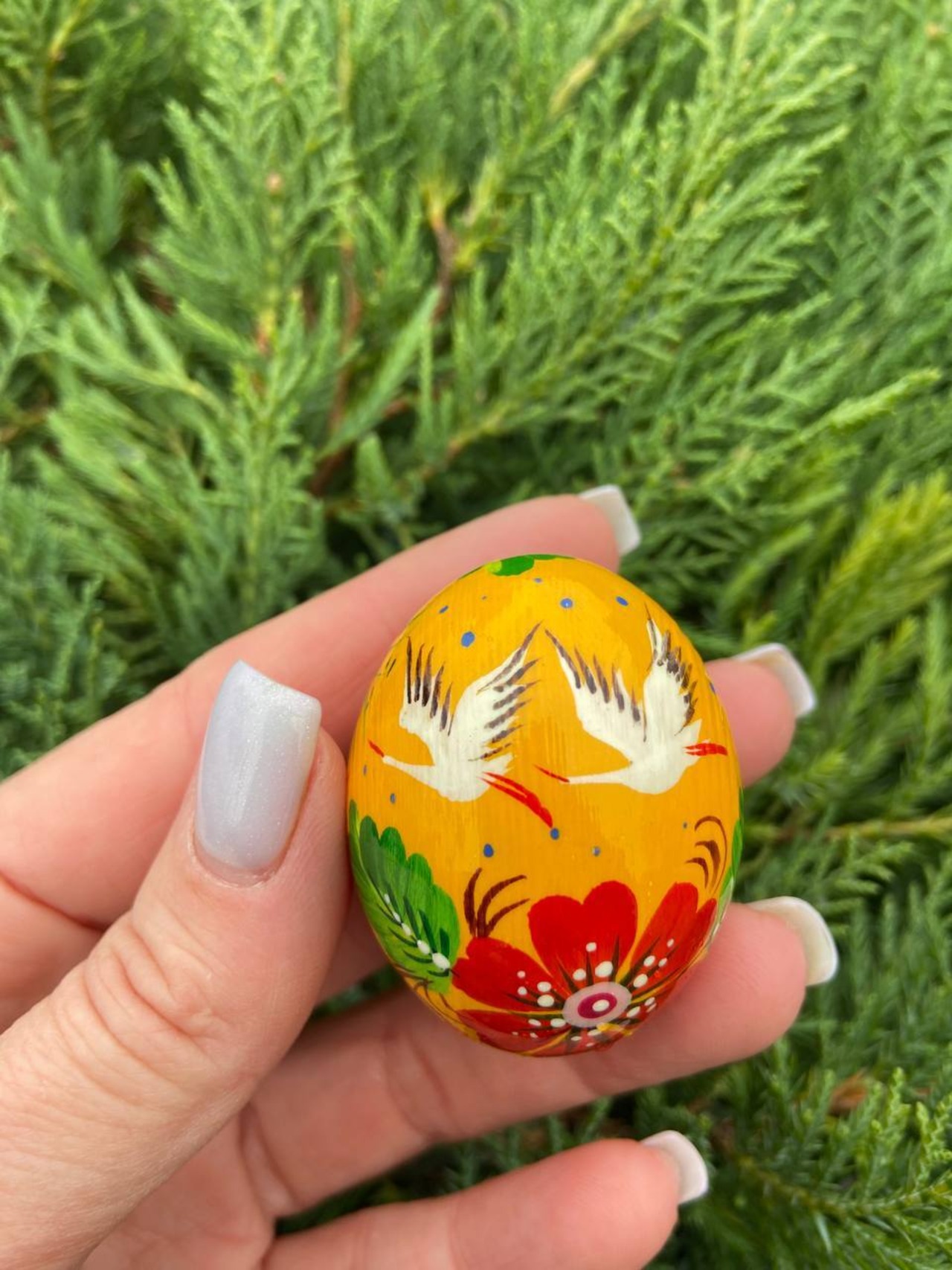 ペトリキウカ塗りのイースター・エッグ 4cm　ホメンコ作 - 3