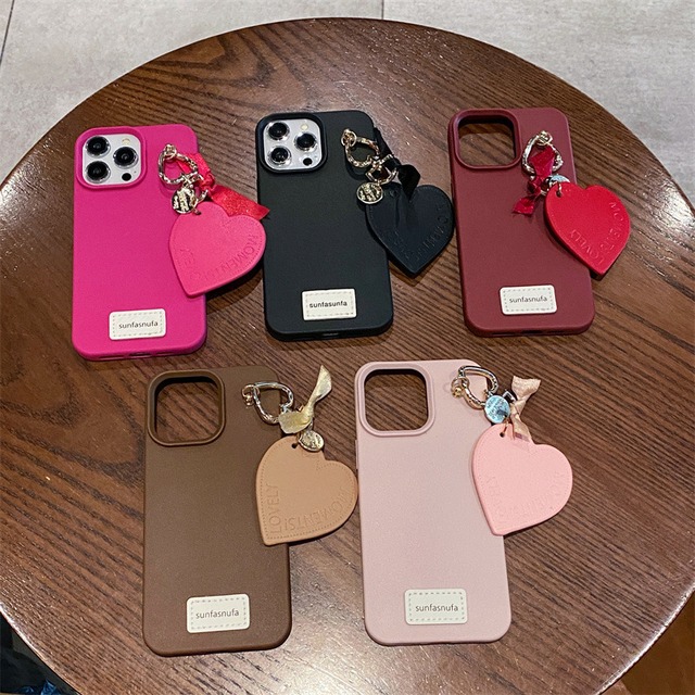 【iPhone18】iPhoneケース スマホケース 黒 ハート 韓国 おしゃれ 大人 可愛い インスタ映え シンプル カバー  男女兼用  ペア お揃い ローズレッド ブラック 黒 ピンク ブラウン 茶色 レッド 赤