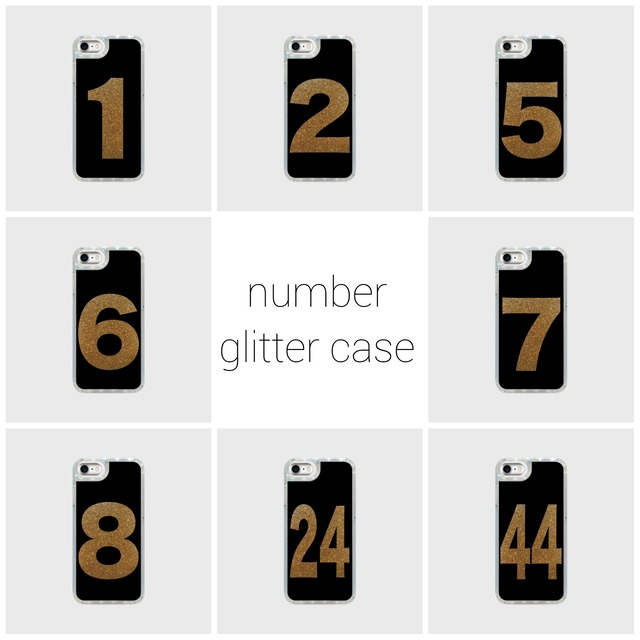 受注発注：number glitter smart phone case