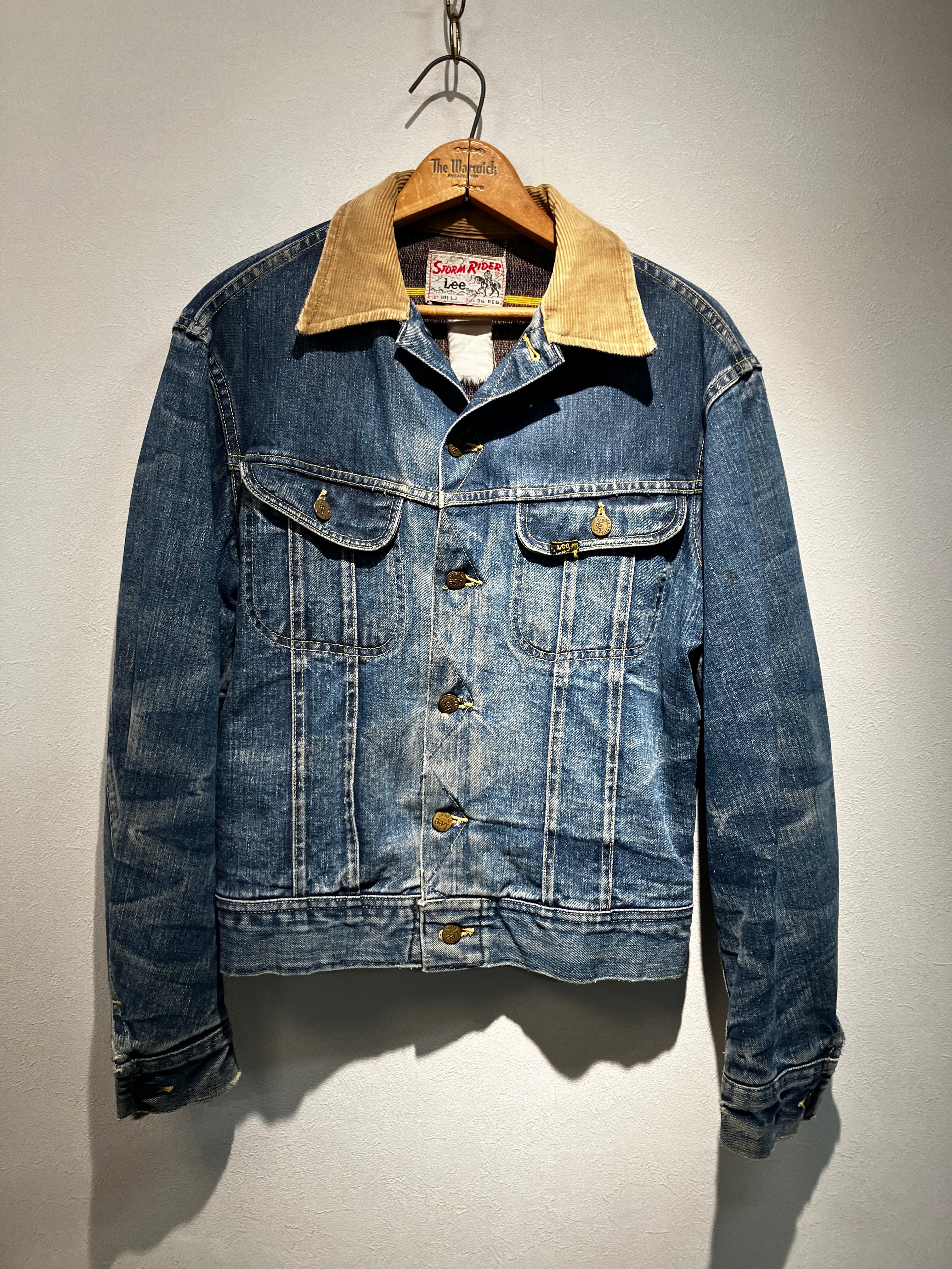 Lee リー ロングL チンストラップ デニムカバーオール 濃紺 40インチ