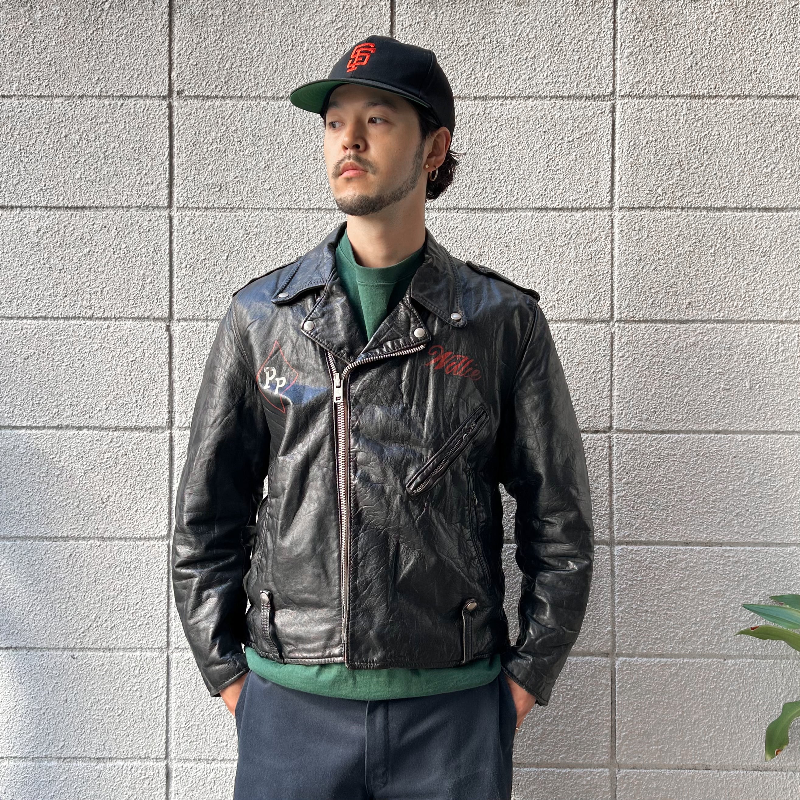 70's Harley Davidson AMF Double Riders Jacket / ハーレーダビッドソン レザー ライダースジャケット  ダブル モーターサイクルクラブ 古着 ヴィンテージ | WhiteHeadEagle