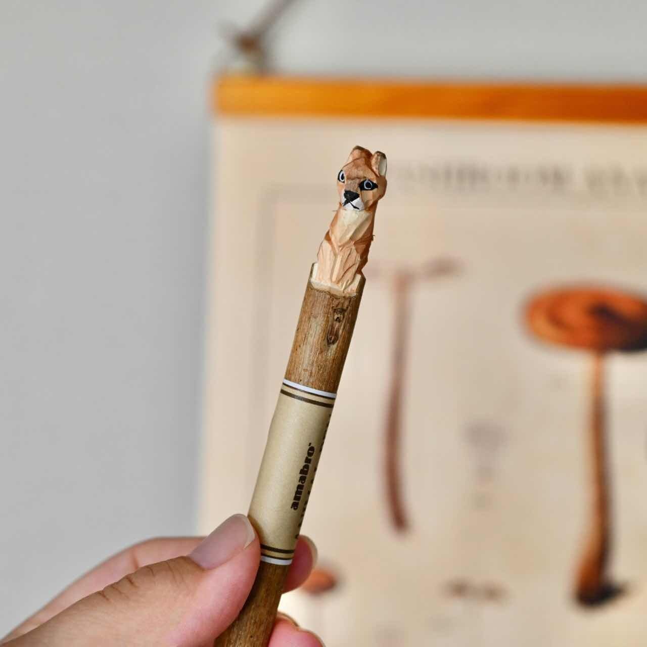 再入荷 】木彫りのリスのボールペン｜文具 民芸品 雑貨店 雑貨屋