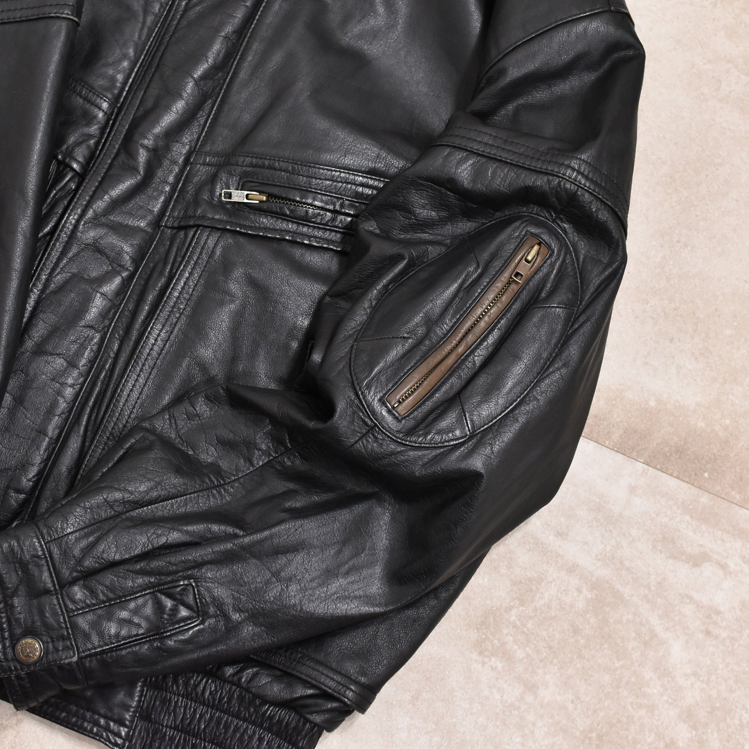 80～90s Reed sportswear leather blouson | 古着屋 grin days memory ...