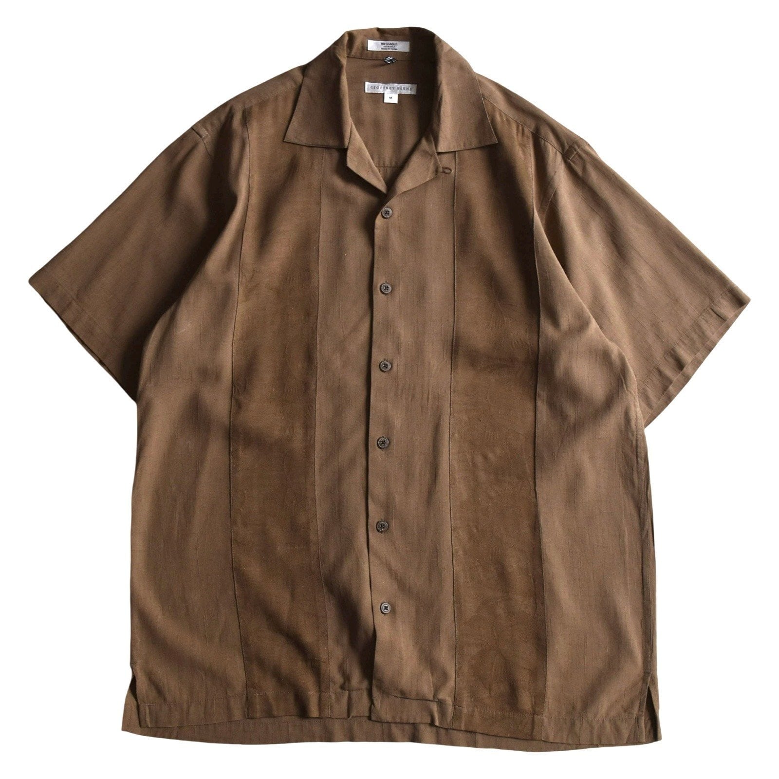 シルク 半袖 オープンカラー シャツ / silk half sleeve open collar
