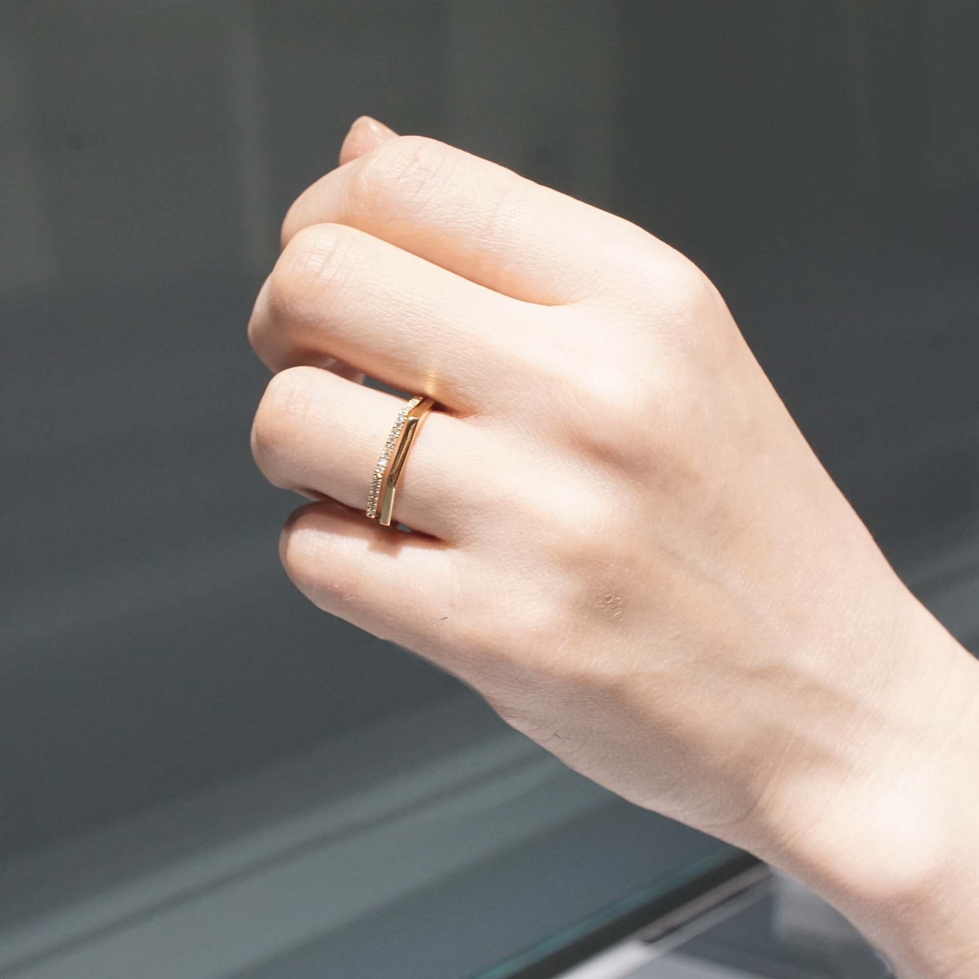 Bridal Ring /『Octagon』 K18YG Ring / GR001-YG