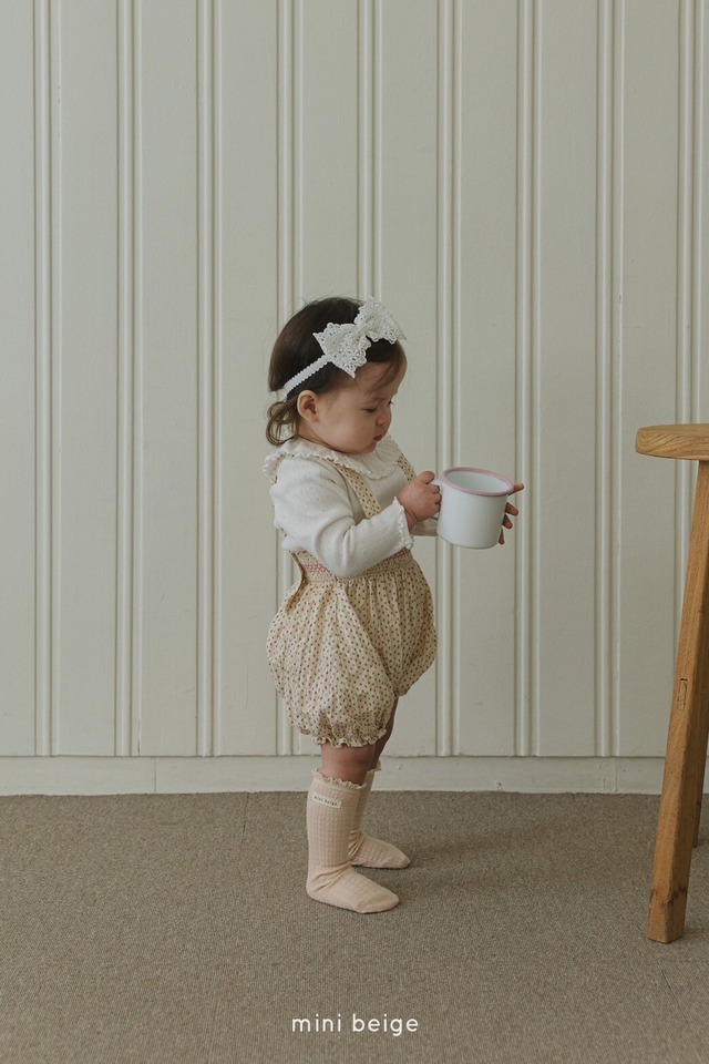 即納 18M LAST 1 - Eyelet Frill Folty [ mini beige ]