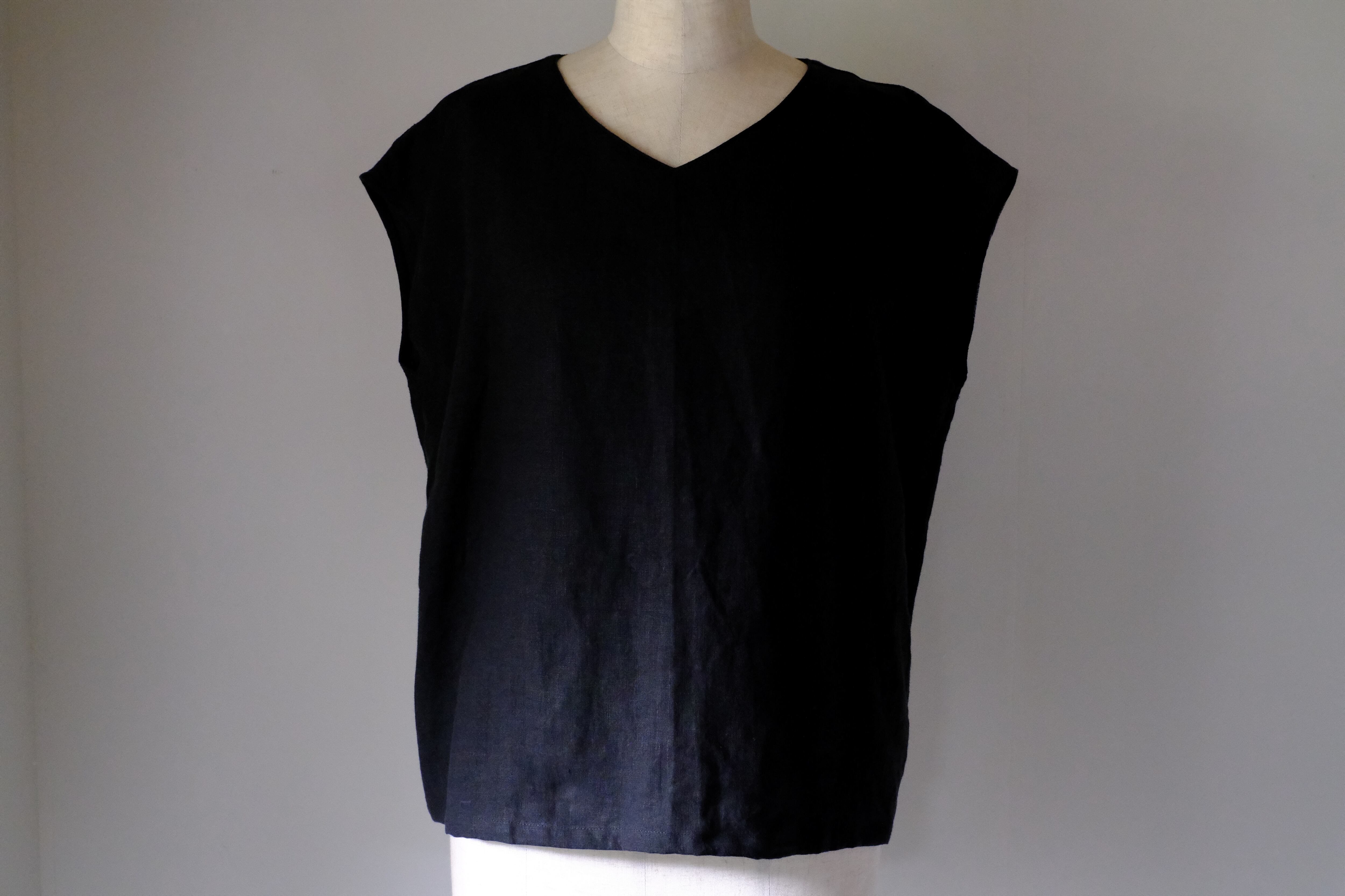 ノースリーブカットソー cl-128(ブラック)