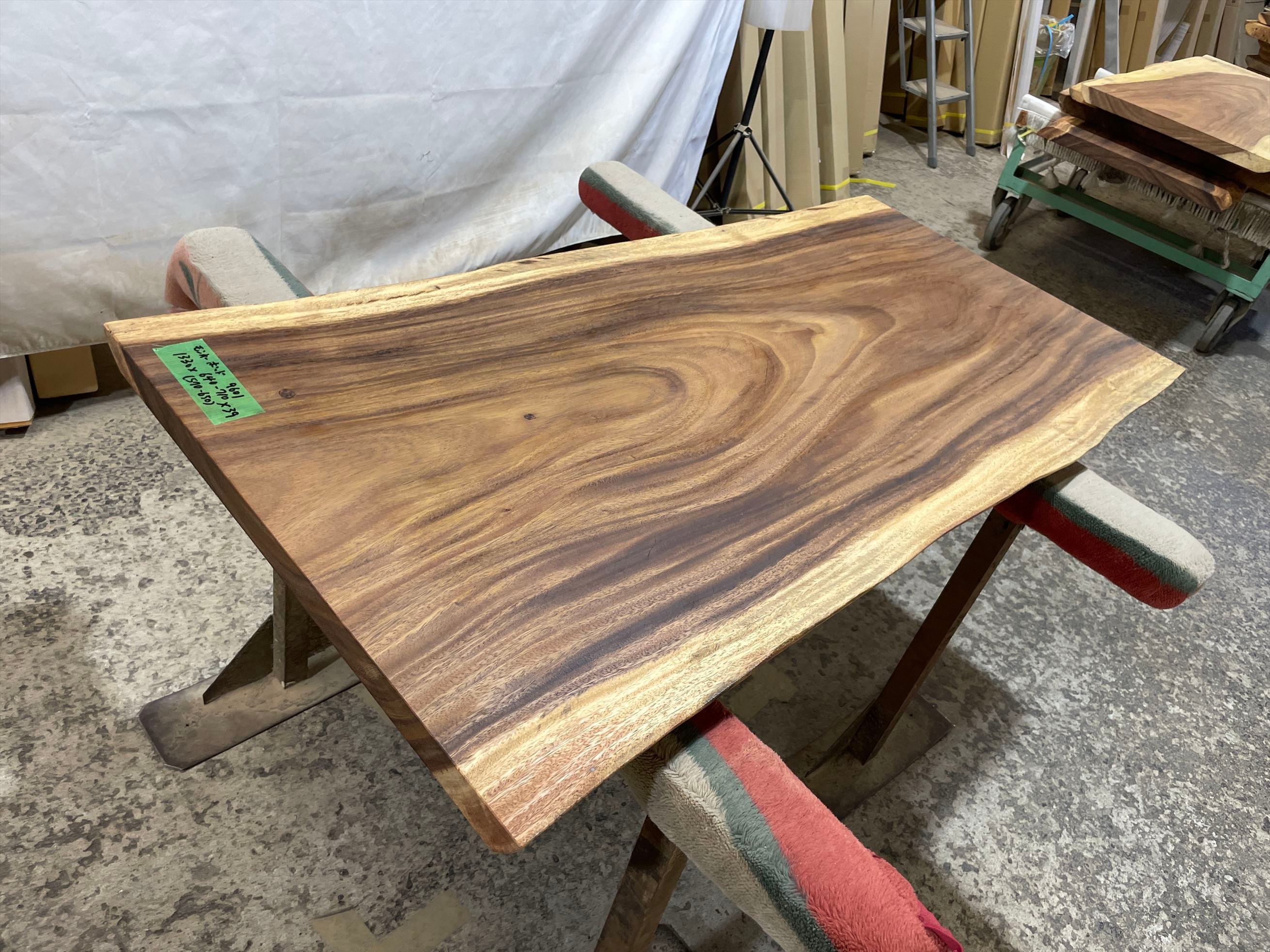 モンキーポッド9601 一枚板無垢 乾燥材 1330x640-710x39mm