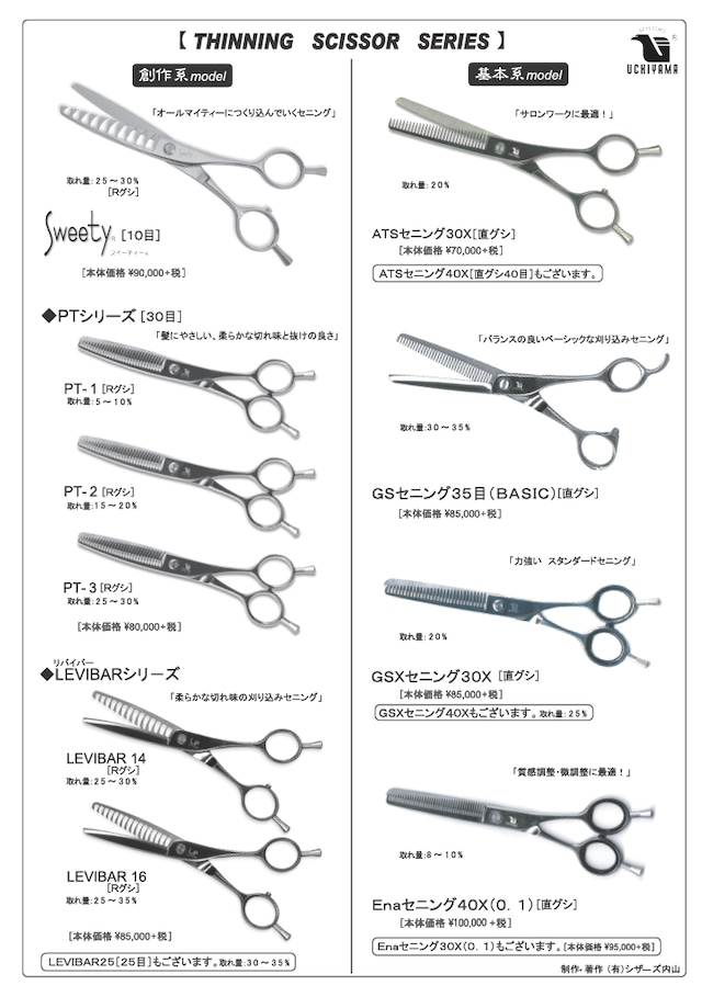 GSセニング35目 BASIC（正刃・逆刃） | (有)シザーズ内山販売