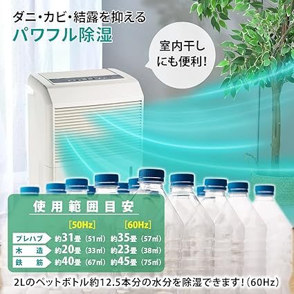 ナカトミ(NAKATOMI) コンプレッサー式除湿機 【木造約20畳