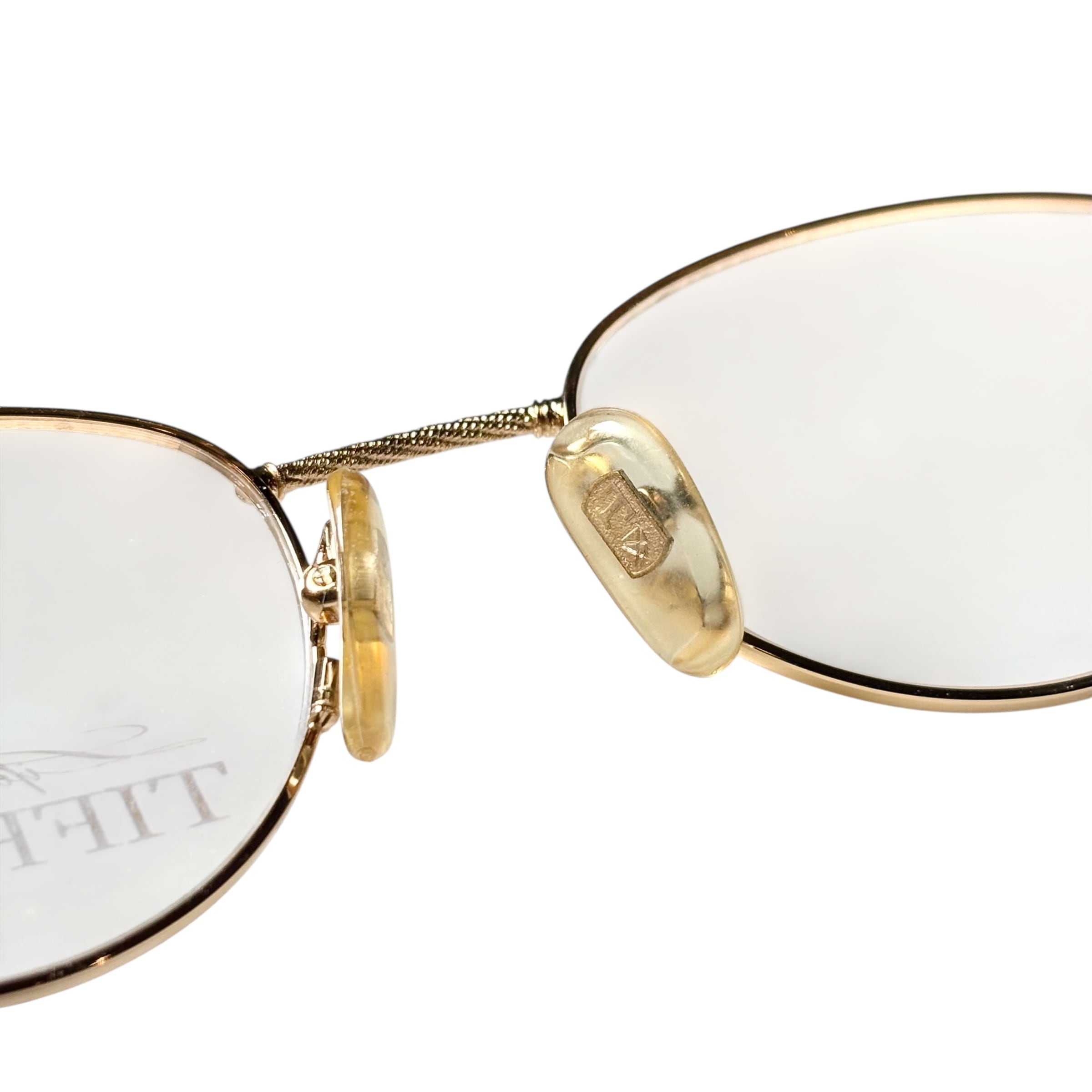 nos) vintage TIFFANY LUNETTES 23k gold plated glasses “T379