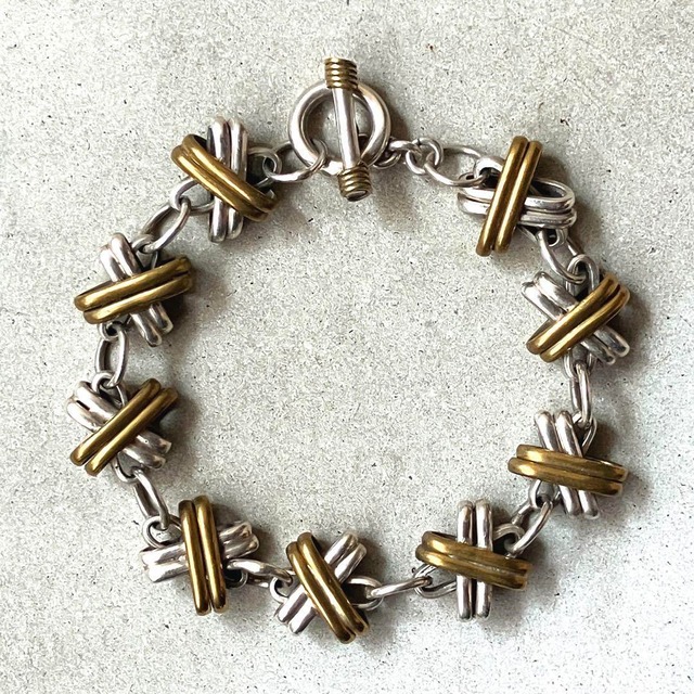 ヴィンテージ ヘビーリンクブレスレット シルバー925 メキシコ製  