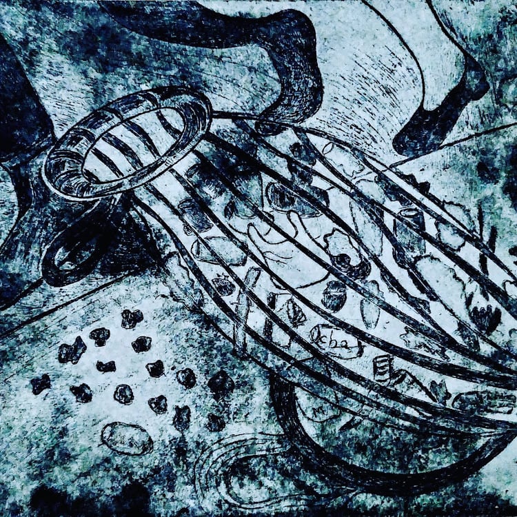 榎木孝明【砂のときめき】銅版画 勤しん