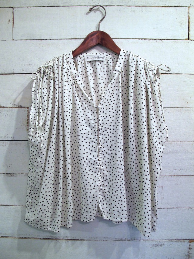 80 lawn cotton rayon dot blouse