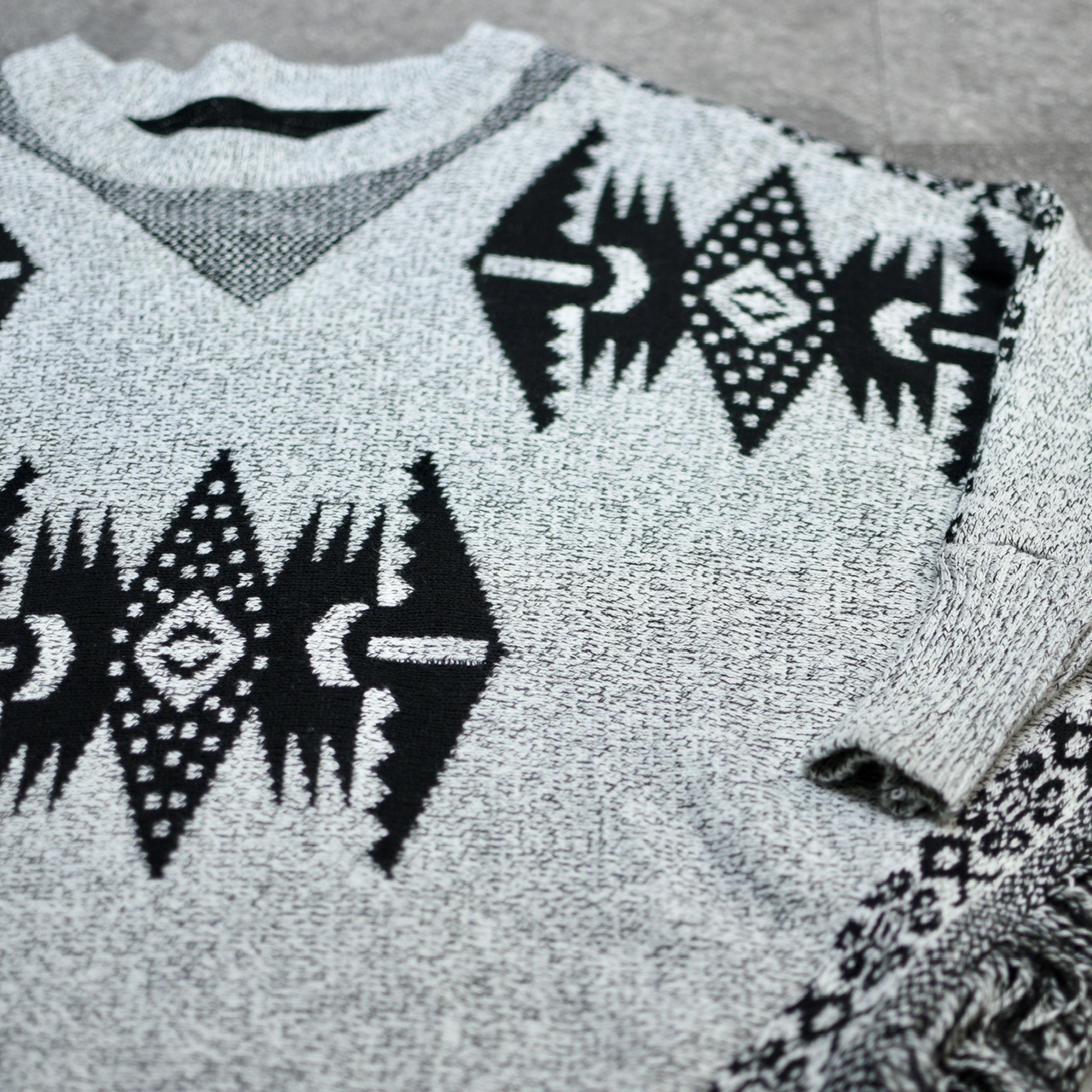 special design knit poncho