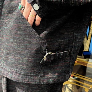 ツイタチ【TUITACI】INLAY DENIM ENGINEER JACKET “Royston” (Black)