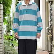 LANDS' END border rugby shirt