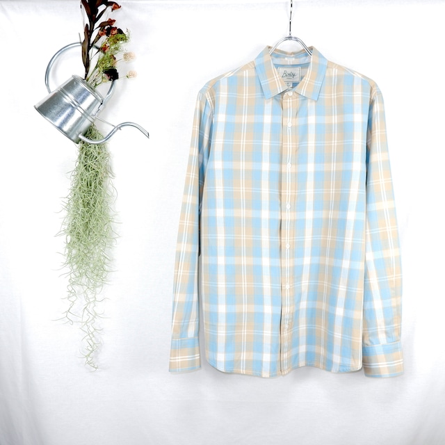 [M] Pale Color Check Shirt | 淡色 チェック シャツ