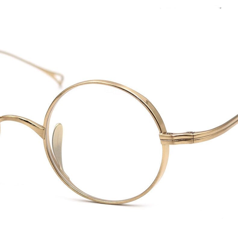 Unique Temple Titanium Glasses -round- / ユニーク テンプル チタン