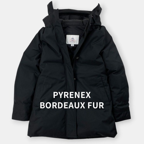美品 PYRENEX BORDEAUX JACKET ピレネックス ボルドージャケット ダウンコート W20PJ1 HWO055 黒 ブラック 38 / J&NREUSE レディース アウター