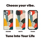 受注生産 iPhoneケース 黄色と赤のドットポップ抽象｜レトロポップ PABS032C