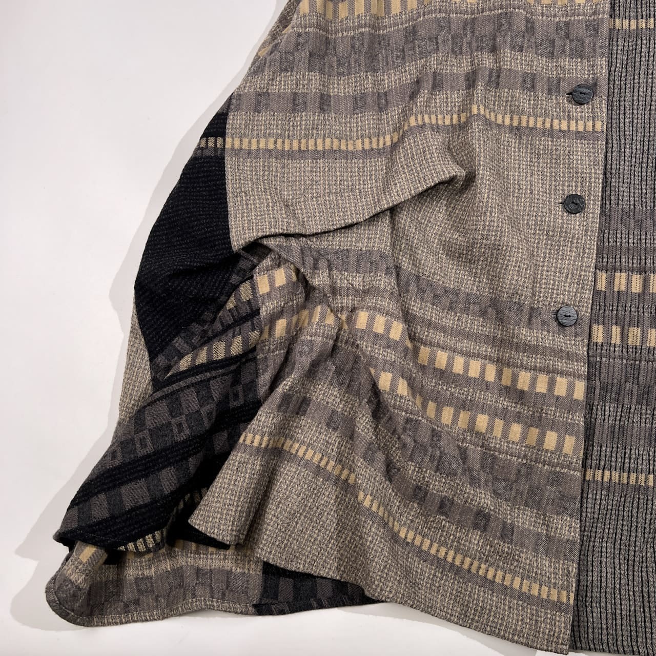 タグ付き 未使用品 慈雨 ジウ センソユニコ パッチワーク風 デザイン ノースリーブ ロング ベスト サイズ 40 /レディース/マツオインターナショナル