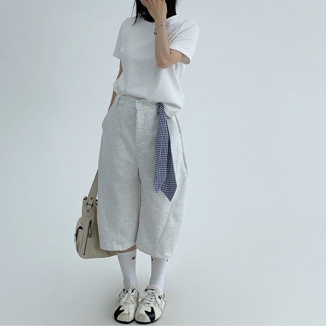 scarf cropped sweatpants　スカーフクロップドスウェットパンツ　J0931