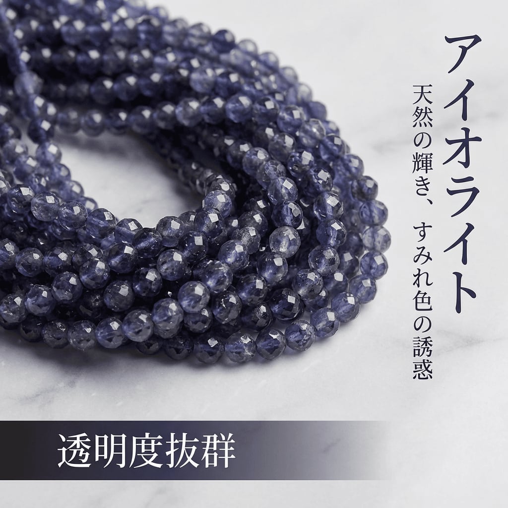 アイオライト ラウンド 青 4mm | K0017