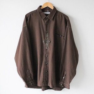 後染め Tyrolean shirt